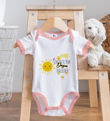 BK Kids Sıkıntı Yok Dayım Halleder Tasarımlı Pembe Bebek Body Zıbın-1