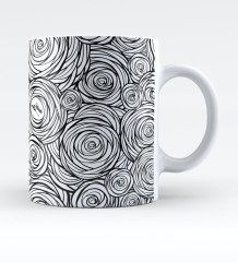 Kişiye Özel Siyah Beyaz Tasarımlı Kupa Bardak - 6