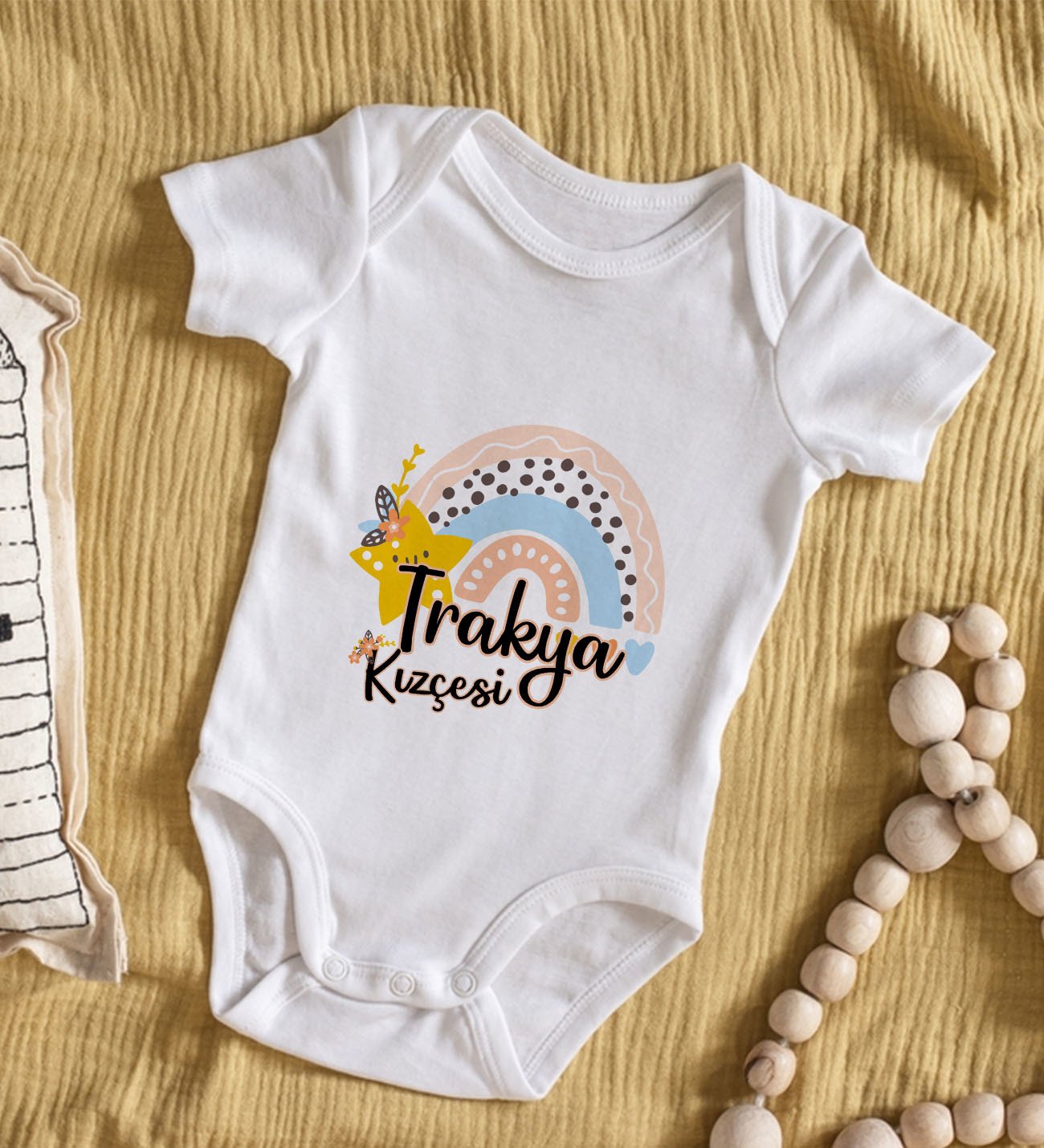 BK Kids Trakya Kızçesi Tasarımlı Bebek Body Zıbın - Model 1