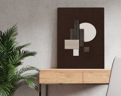 BK Home Brown Textures Tasarımlı Kanvas Tablo 50x70cm-1