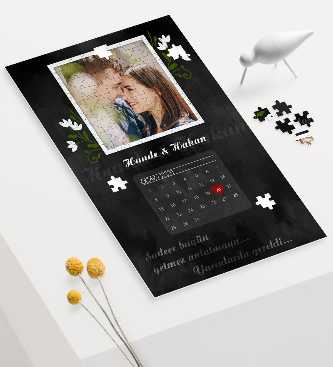 Kişiye Özel Fotoğraflı Yıldönümü 240 Parça A3 Puzzle - 2