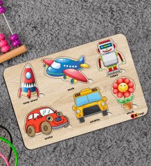BK Toys Çocuklar İçin Ahşap Figürlü Eğitici-Öğretici Yapboz Puzzle-7