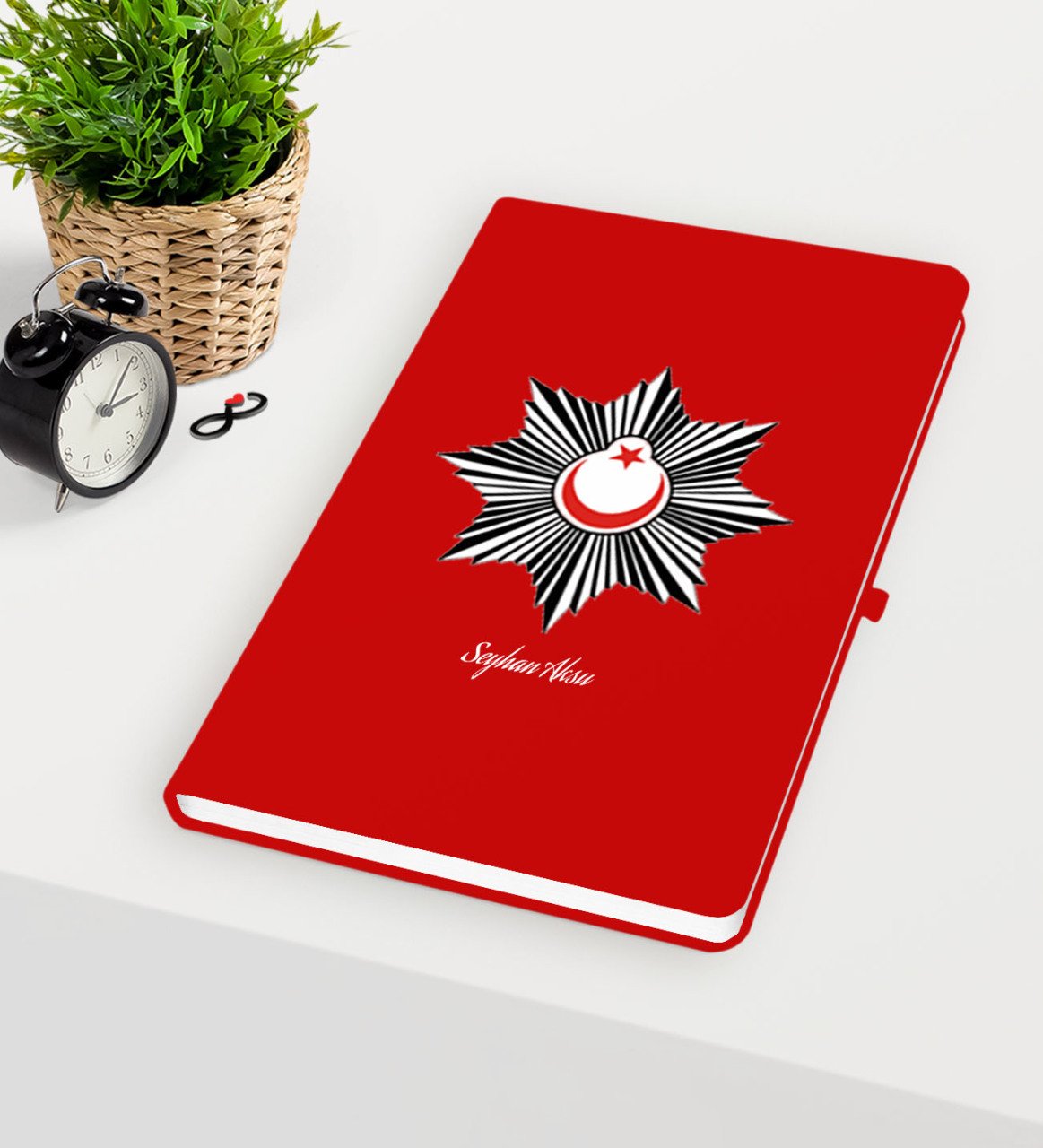Kişiye Özel Polis Temalı Kırmızı Defter - 1
