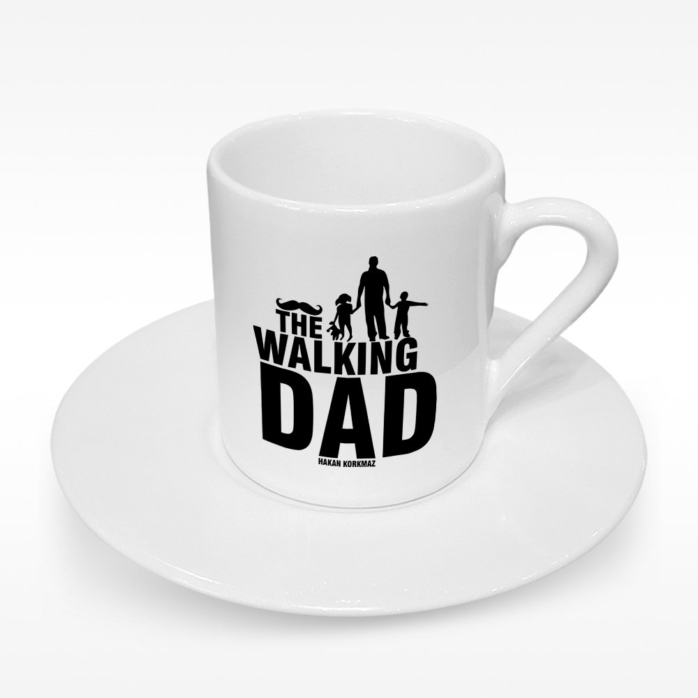 Kişiye Özel The Walking Dad Tasarımlı Türk Kahvesi Fincanı - 2