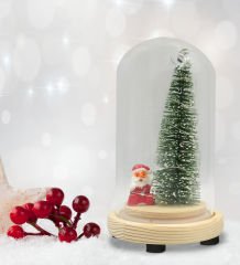 BK Gift Kişiye Özel Yılbaşı Temalı Işıklı Fanus Biblo ve Kupa Hediye Seti-4