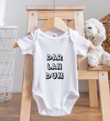 BK Kids Darlandum Tasarımlı Beyaz Bebek Body Zıbın-2