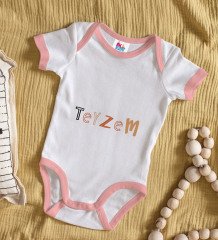 BK Kids Teyzem Tasarımlı Pembe Bebek Body Zıbın-1