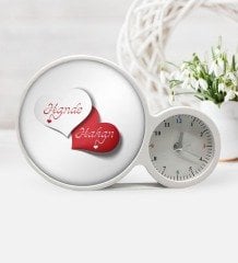 Kişiye Özel Sevgililer Günü Saatli Sihirli LED Ayna Çerçeve - 26