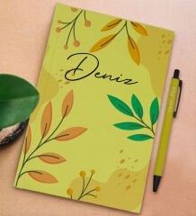 BK Gift Kişiye Özel İsimli Sarı Sert Kapaklı Defter ve Tükenmez Kalem Seti, Arkadaşa Hediye, Yeni İş Hediyesi, Doğum Günü Hediyesi-10