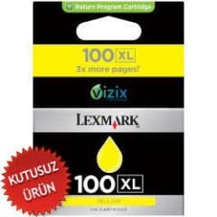 Lexmark 14N1071E (100XL) Sarı Orjinal Kartuş Yüksek Kapasite - Pro-205 (U) (T2693)