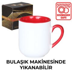 Sublimasyon Porselen Cozy Kırmızı Kupa - Kutulu