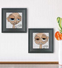 BK Gift 2’li Ahşap Çerçeveli Taş Duvar Dekoru-8