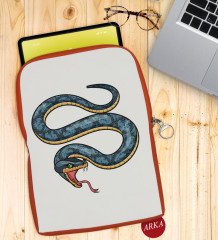 BK Gift Yılan Tasarımlı Taşınabilir Koruyucu Tablet Kılıfı & Organizer Çanta - Turuncu-1