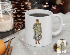 Kişiye Özel Tam Boy Büyükanne Karikatürlü Beyaz Kupa Bardak-1