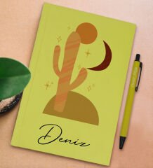 BK Gift Kişiye Özel İsimli Sarı Sert Kapaklı Defter ve Tükenmez Kalem Seti, Arkadaşa Hediye, Yeni İş Hediyesi, Doğum Günü Hediyesi-12