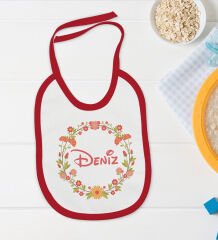 BK Kids Kişiye Özel İsimli 5 Parça Kırmızı Bebek Body Zıbın Yastık Hediye Seti, Yeni Doğan Bebek Giyim Hediyesi-8