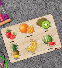 BK Toys Çocuklar İçin 2’li Ahşap Figürlü Eğitici-Öğretici Yapboz Puzzle-2