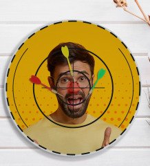 Kişiye Özel Fotoğraflı Eğlenceli 40cm Dart Oyun Seti Model 2