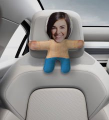 BK Gift Kişiye Özel Eğlenceli Surat Araç Koltuk Bebek Yastığı-6