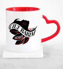 Kişiye Özel Mesleki Cilt Bakım Uzmanı Kırmızı Kalpli Kupa Bardak - 2
