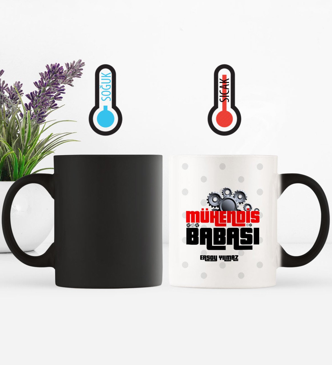 Babalar Gününe Özel Mühendis Babası Sihirli Kupa Bardak - 1