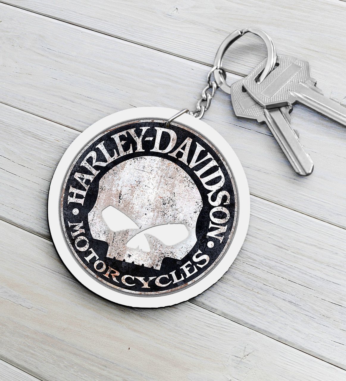 Harley Davidson Ahşap Anahtarlık-2