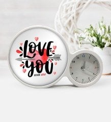 Kişiye Özel Seni Seviyorum Saatli Sihirli LED Ayna Çerçeve - 2