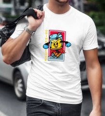 BK Gift Drink Love Tasarımlı Beyaz T-Shirt-1