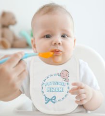 BK Kids Dayısının Kızanı Tasarımlı Beyaz Bebek Body Zıbın ve Mama Önlüğü Hediye Seti-1