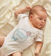 BK Kids Dayısının Kızanı Tasarımlı Beyaz Bebek Body Zıbın-1