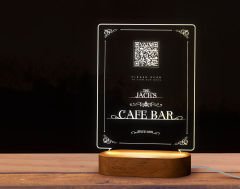BK Gift Restoran & Cafe & Barlara Özel Led Lamba QR Kod Menü, Işıklı QR Menü, QR Kodlu Masa Dekoru, Işıklı Pleksi Biblo-11