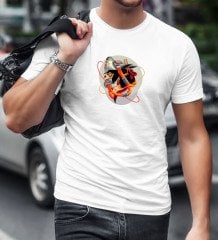 BK Gift Geisha Tasarımlı Beyaz T-Shirt-1