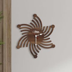 BK Gift Kişiye Özel İsimli Dekoratif 45cm Ahşap Duvar Saati-11 , Ev hediyesi , Arkadaşa Hediye , Sevgiliye Hediye