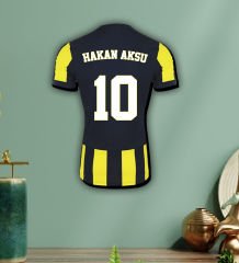 BK Gift Kişiye Özel İsimli Taraftar Forma 3D Ahşap Tablo–2, Arkadaşa Hediye, Sevgiliye Hediye, Doğum Günü Hediyesi