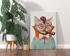 BK Home Eclectic Cat Tasarımlı Kanvas Tablo 70x100cm-1