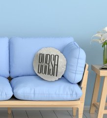 Kişiye Özel İsimli Bursa Tasarımlı Yuvarlak Dekoratif Kırlent Yastık-1