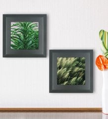 BK Gift 2’li Yapraklar Tasarımlı Ahşap Çerçeveli Taş Duvar Dekoru-23