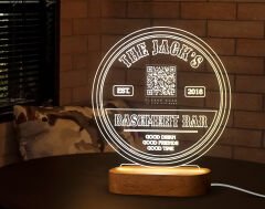 BK Gift Restoran & Cafe & Barlara Özel Led Lamba QR Kod Menü, Işıklı QR Menü, QR Kodlu Masa Dekoru, Işıklı Pleksi Biblo-15