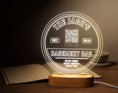 BK Gift Restoran & Cafe & Barlara Özel Led Lamba QR Kod Menü, Işıklı QR Menü, QR Kodlu Masa Dekoru, Işıklı Pleksi Biblo-15