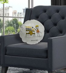 Kişiye Özel İsimli İş Sağlığı ve Güvenliği Şefi Tasarımlı Dekoratif Kırlent Yastık-1