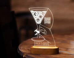 BK Gift Restoran & Cafe & Barlara Özel Led Lamba QR Kod Menü, Işıklı QR Menü, QR Kodlu Masa Dekoru, Işıklı Pleksi Biblo-18