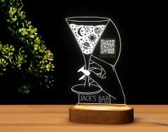 BK Gift Restoran & Cafe & Barlara Özel Led Lamba QR Kod Menü, Işıklı QR Menü, QR Kodlu Masa Dekoru, Işıklı Pleksi Biblo-18