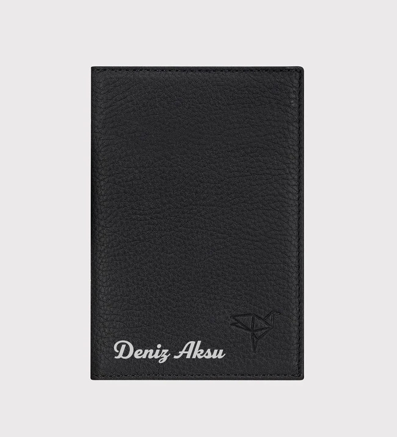 BK Gift Kişiye Özel İsimli Garbalia Hakiki Deri Kartlık ve Pasaport Kılıfı | Unisex Çok Bölmeli Seyahat Cüzdanı
