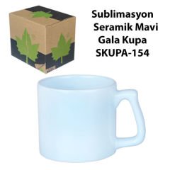 Sublimasyon Seramik Mavi Gala Kupa - Kutulu