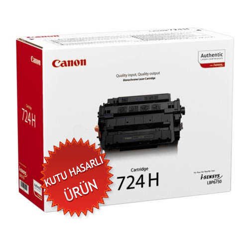Canon CRG-724H Siyah Orjinal Toner - LBP6750 (C) (T9589)