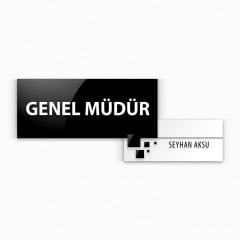 Kişiye Özel Genel Müdür Duvar & Kapı İsimliği (Model 8)