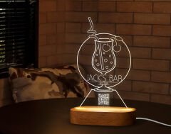 BK Gift Restoran & Cafe & Barlara Özel Led Lamba QR Kod Menü, Işıklı QR Menü, QR Kodlu Masa Dekoru, Işıklı Pleksi Biblo-22