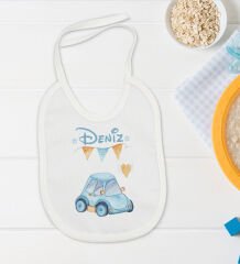 BK Kids Kişiye Özel İsimli 5 Parça Beyaz Bebek Body Zıbın ve Battaniye Hediye Seti, Yeni Doğan Bebek Giyim Hediyesi-10