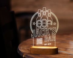 BK Gift Restoran & Cafe & Barlara Özel Led Lamba QR Kod Menü, Işıklı QR Menü, QR Kodlu Masa Dekoru, Işıklı Pleksi Biblo-23