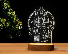 BK Gift Restoran & Cafe & Barlara Özel Led Lamba QR Kod Menü, Işıklı QR Menü, QR Kodlu Masa Dekoru, Işıklı Pleksi Biblo-23